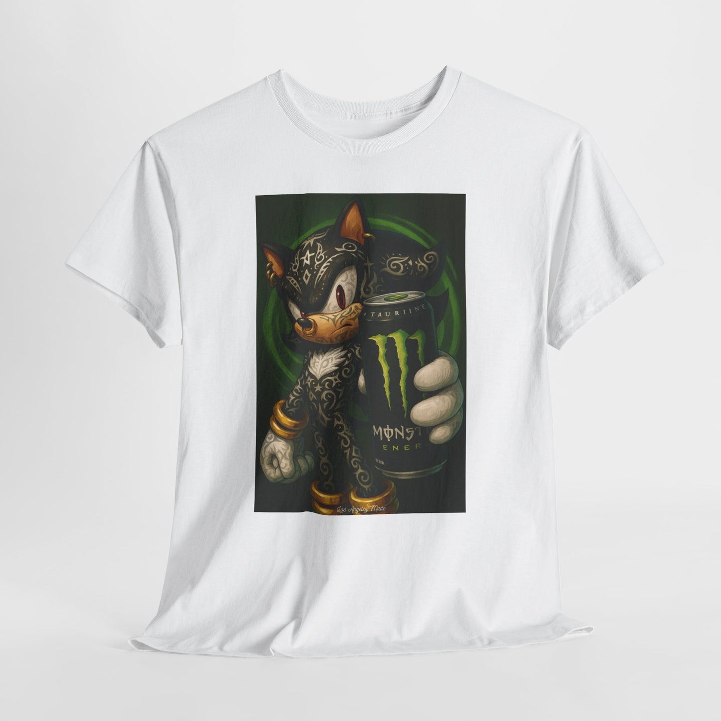 Los Angelez Made x Sonic Monster Energy Unisex Heavy Cotton T-Shirt