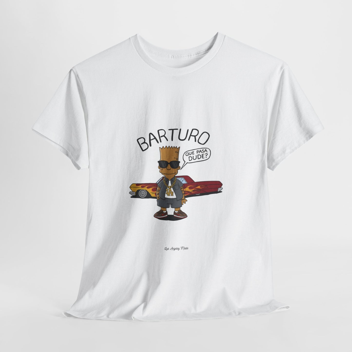 Los Angelez Made x Barturo "Que Pasa Dude?" Unisex Heavy Cotton T-Shirt
