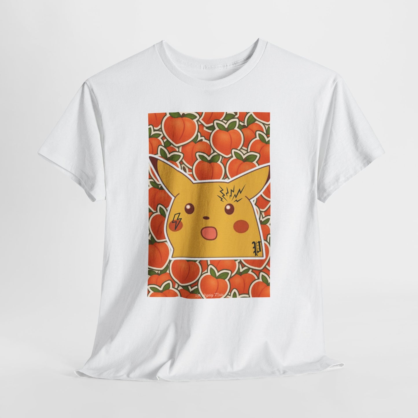 Los Angelez Made x Shocked Pika Peach Unisex Heavy Cotton T-Shirt