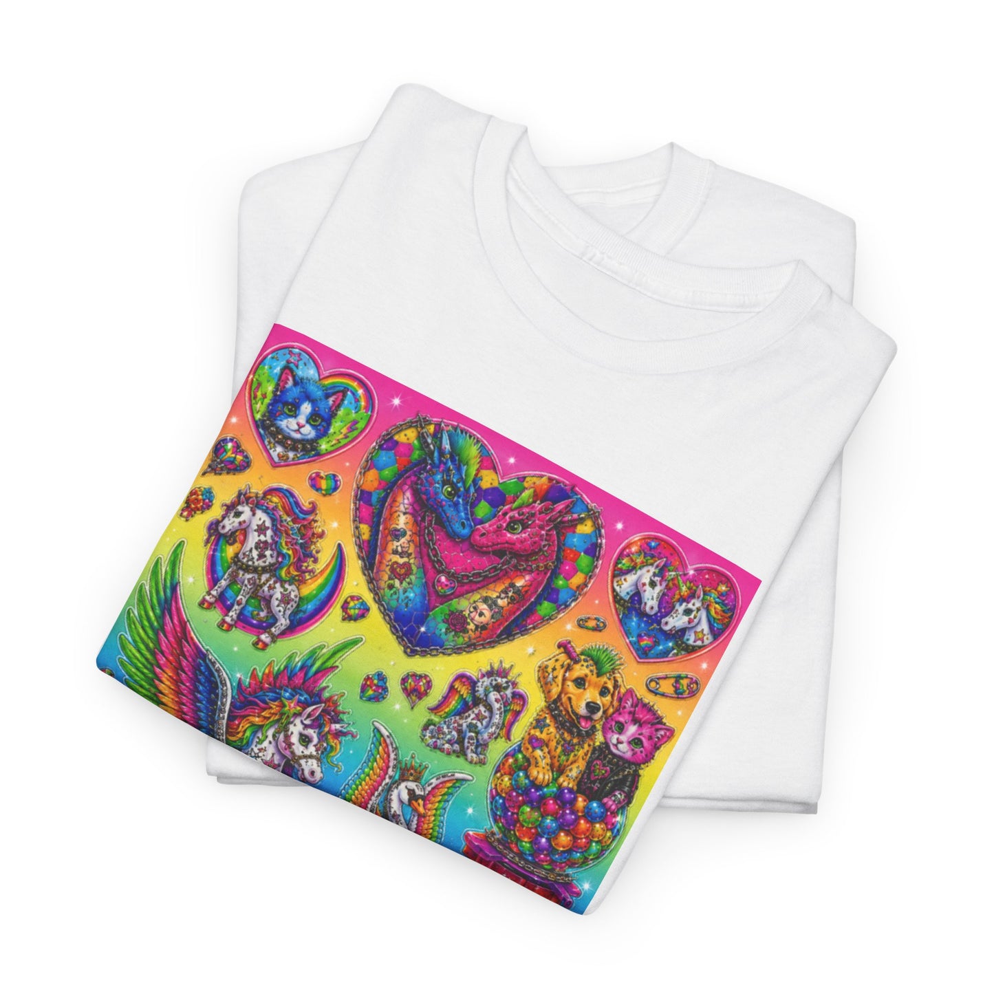 Los Angelez Made x Punk Rock Lisa Frank Unisex Heavy Cotton T-Shirt