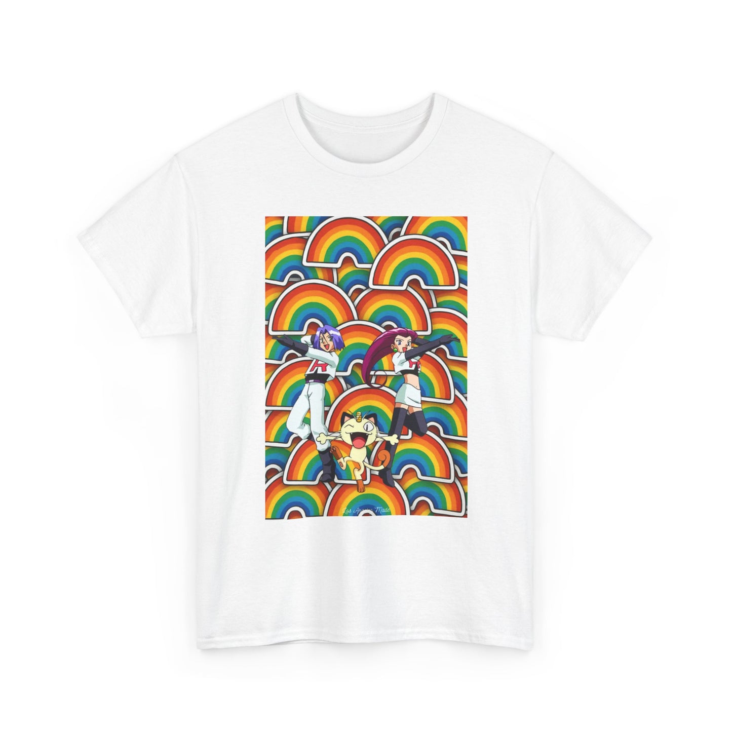 Los Angelez Made x Team Rocket Rainbow Emoji Unisex Heavy Cotton T-Shirt