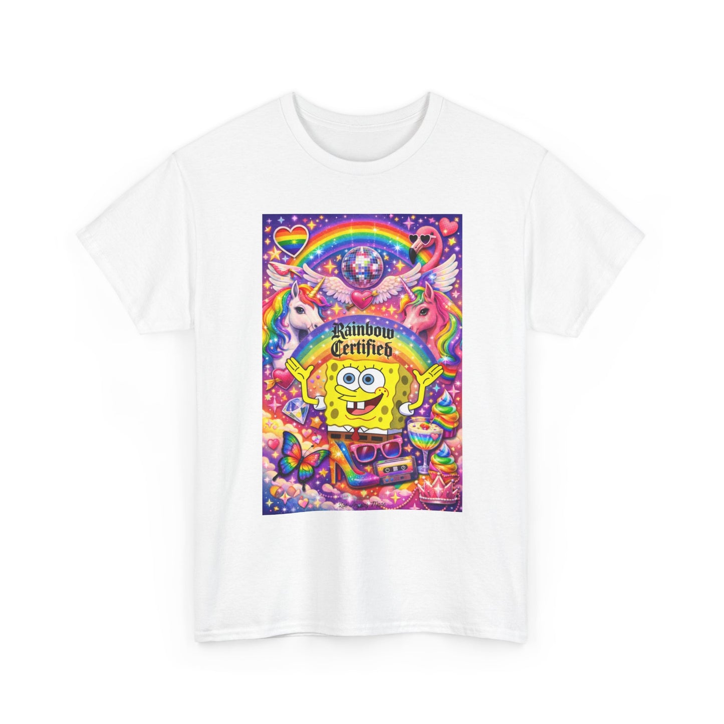 Los Angelez Made x Gay SpongeBob ''Rainbow Certified'' Unisex Heavy Cotton T-Shirt