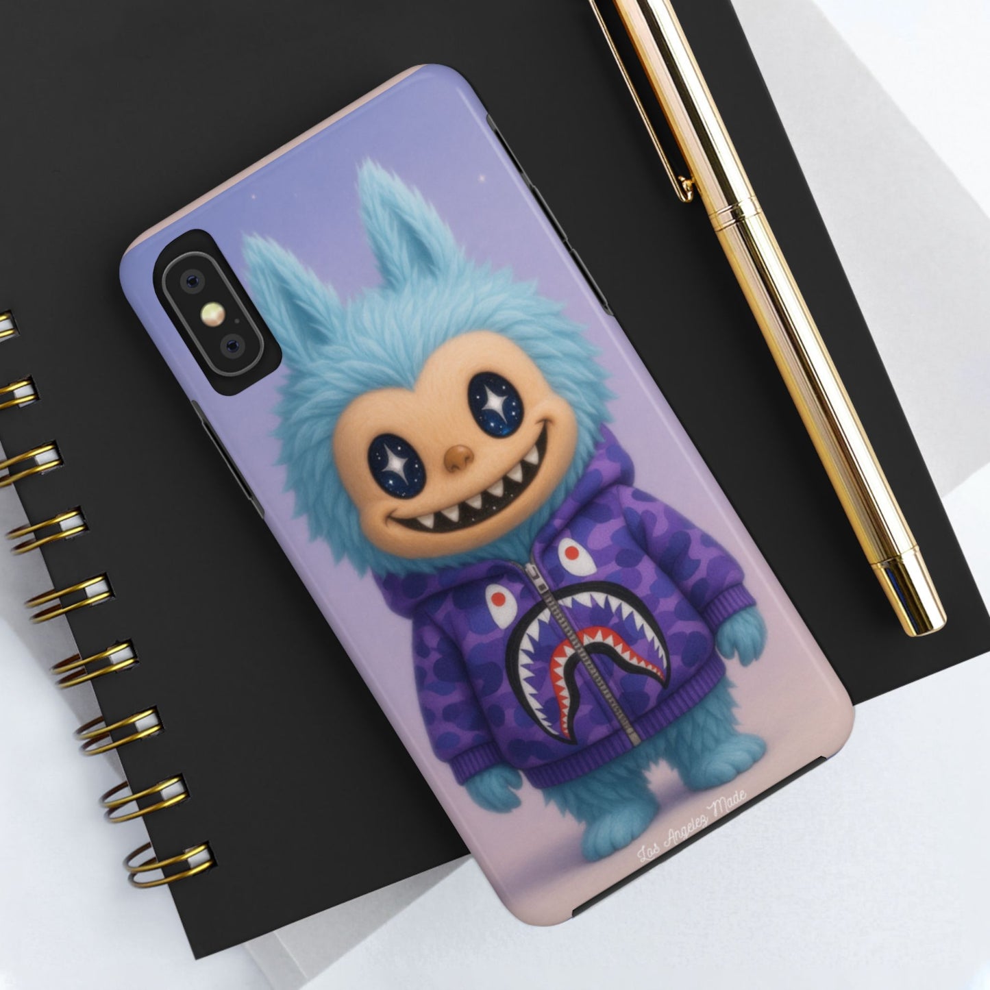 Los Angelez Made x Labubu BAPE Hoodie Tough Phone Case