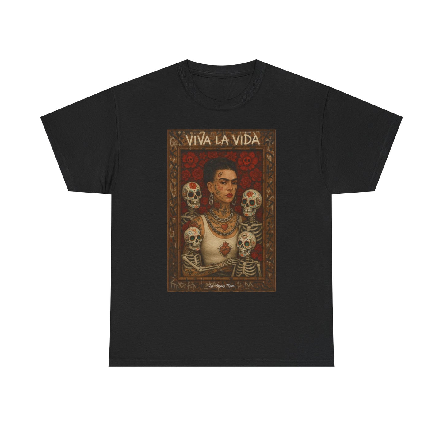 Los Angelez Made x Frida Kahlo Framed Unisex Heavy Cotton T-Shirt