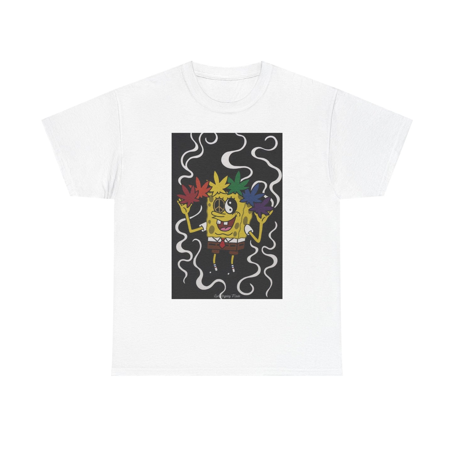 Los Angelez Made x Psychedelic Spongebob Squarepants  Unisex Heavy Cotton T-Shirt
