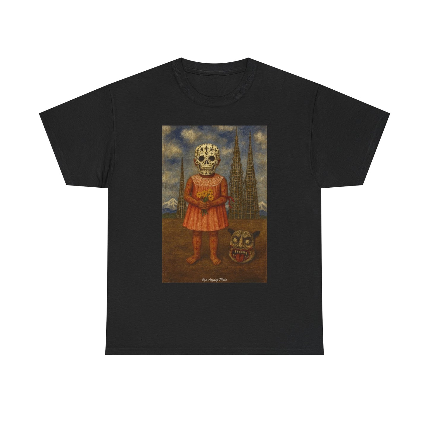 Los Angelez Made x Girl With Death Mask Unisex Heavy Cotton T-Shirt