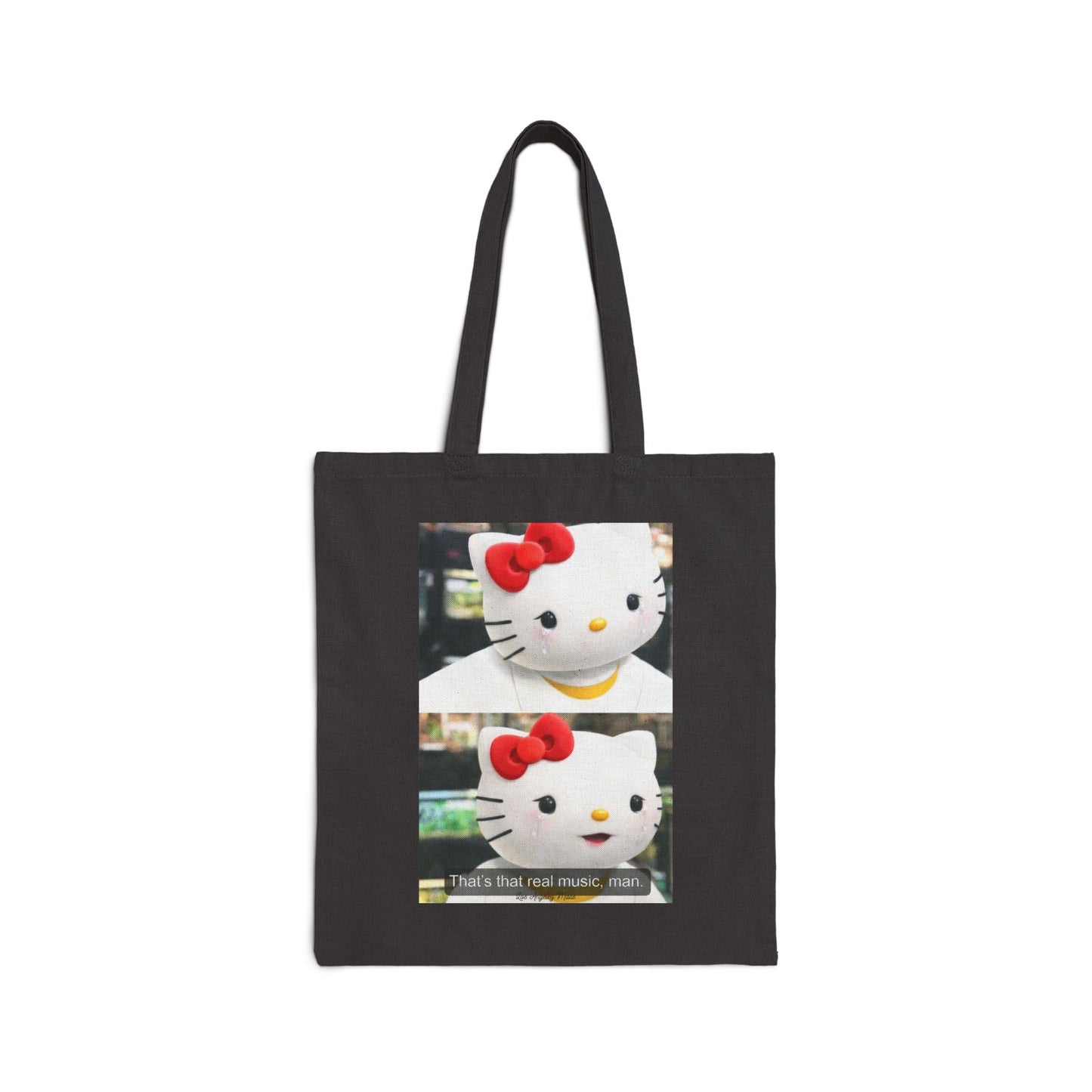 Los Angelez Made x Hello Kitty x Lil B Meme Canvas Tote Bag