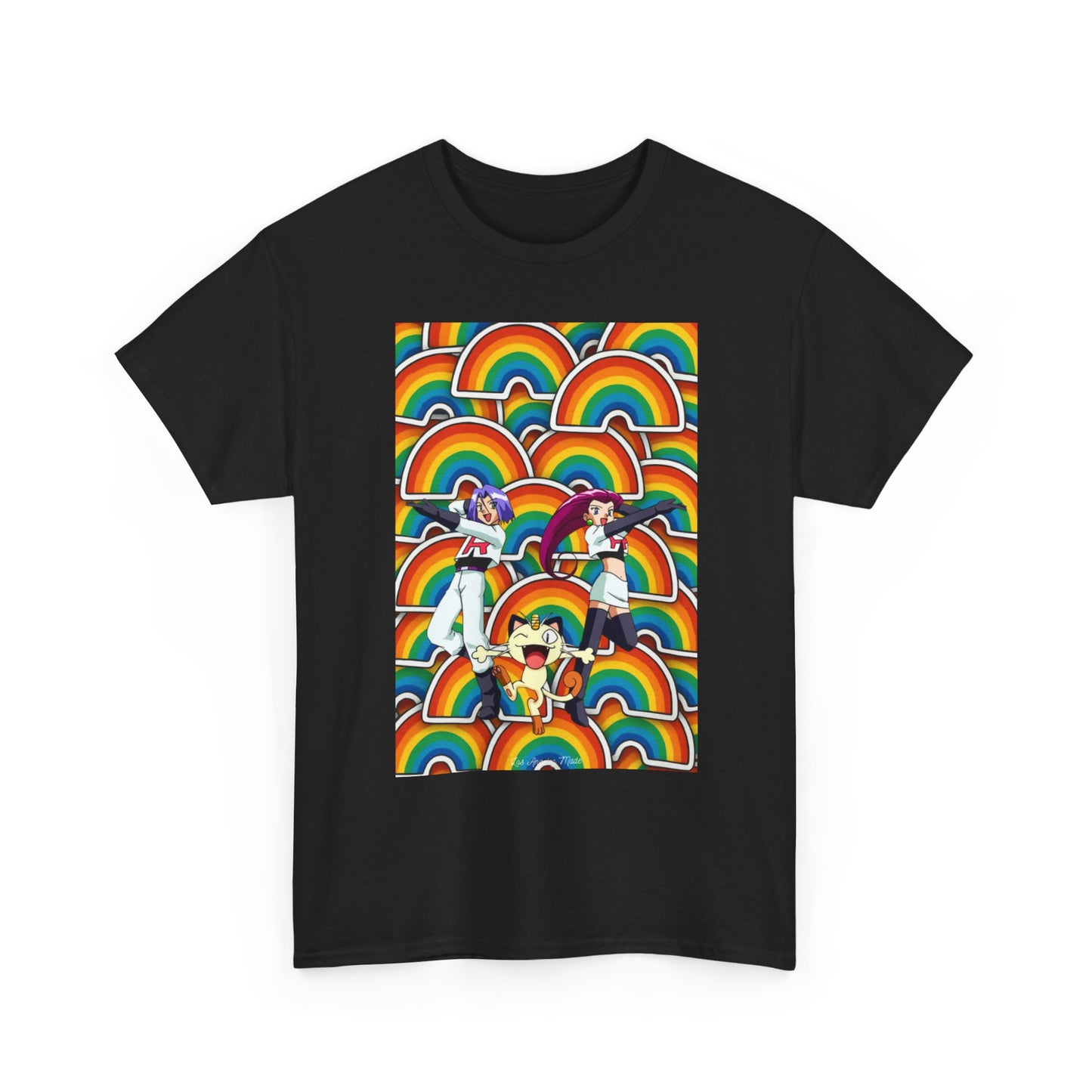 Los Angelez Made x Team Rocket Rainbow Emoji Unisex Heavy Cotton T-Shirt
