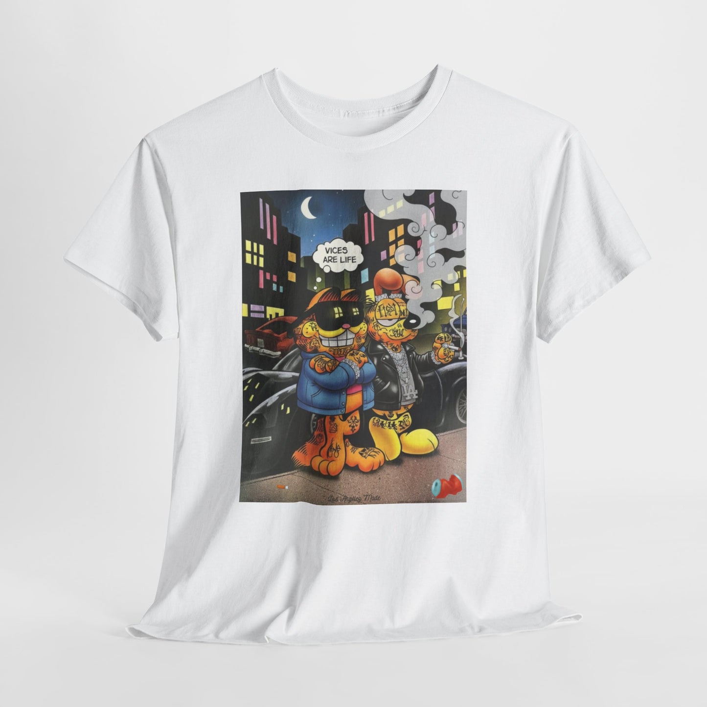 Los Angelez Made x Garfield & Odie Unisex Heavy Cotton T-Shirt