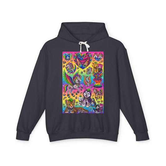 Los Angelez Made x Punk Rock Lisa Frank Hoodie Unisex Lightweight Hooded Sweatshirt
