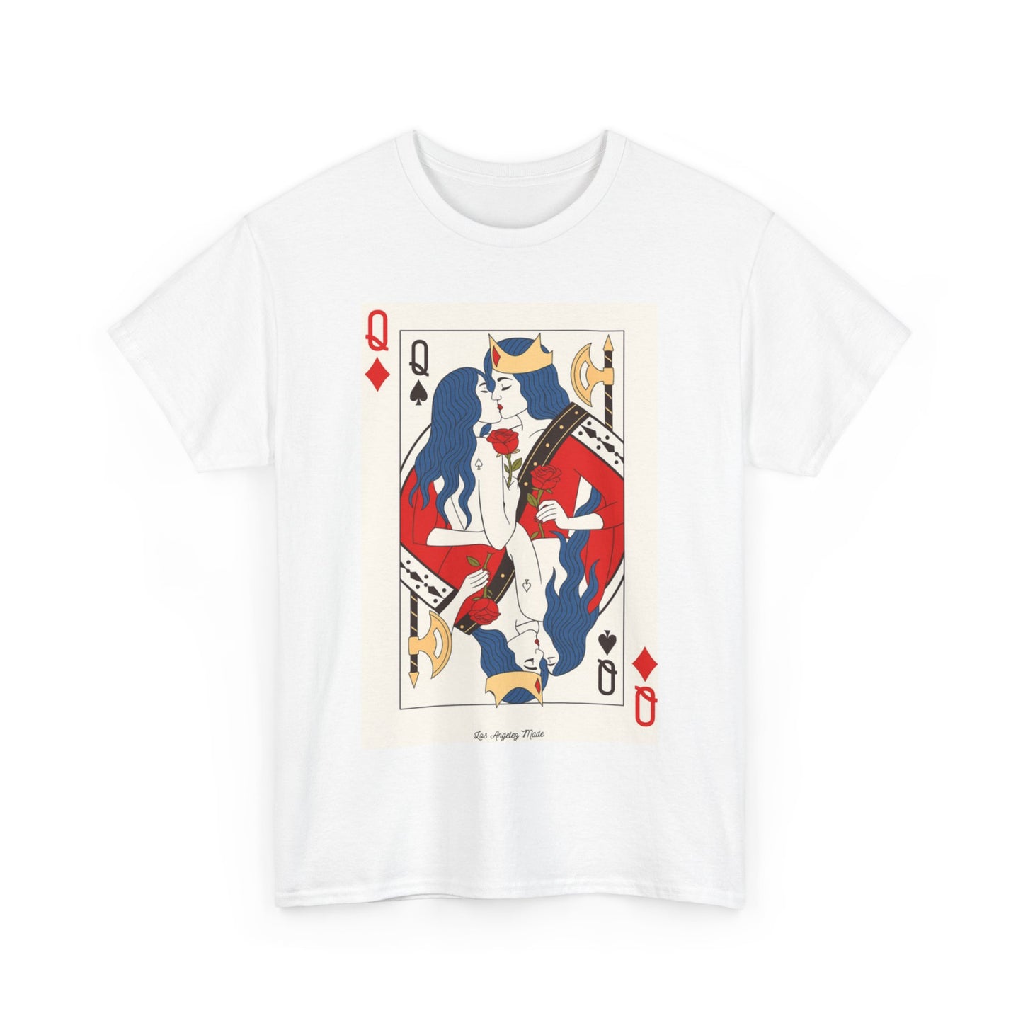 Los Angelez Made x Two Queens Card Unisex Heavy Cotton T-Shirt