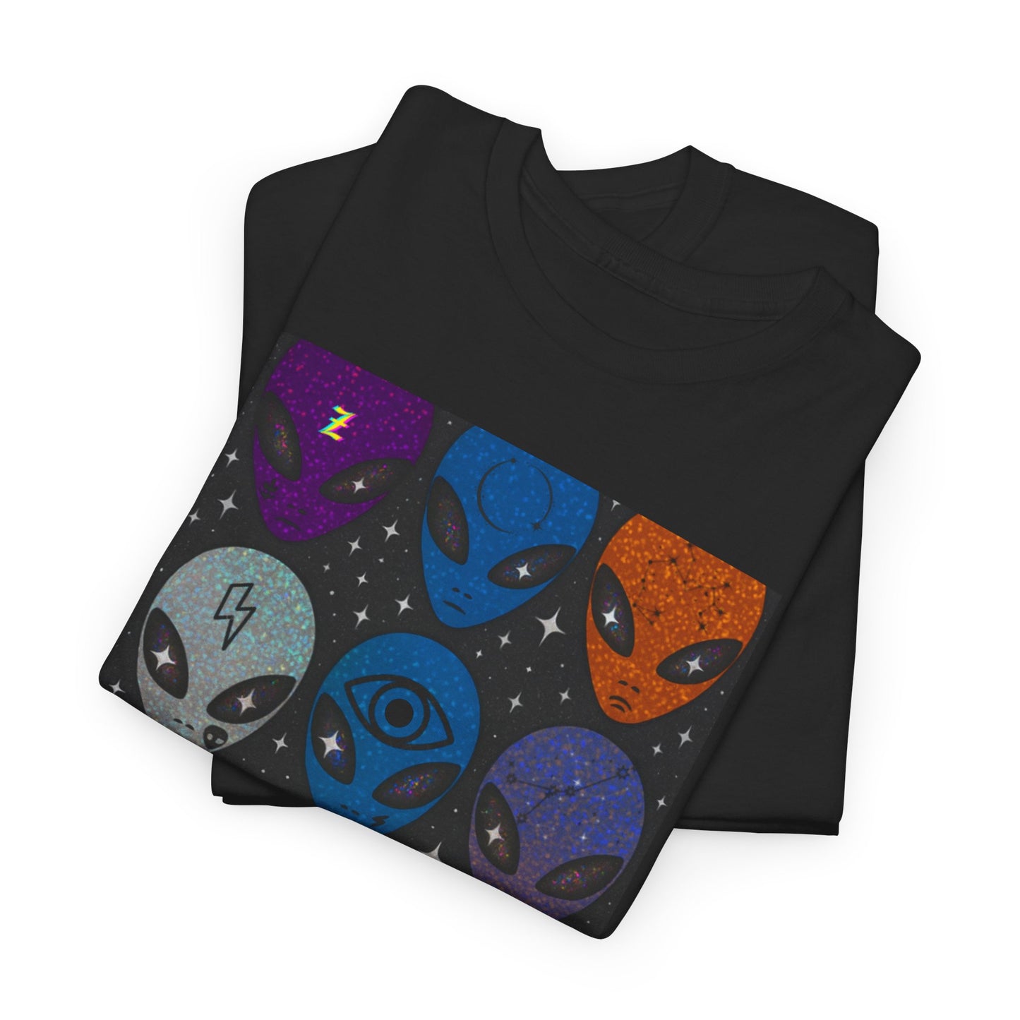 Los Angelez Made x Y2K Alien Sticker Sheet Unisex Heavy Cotton T-Shirt