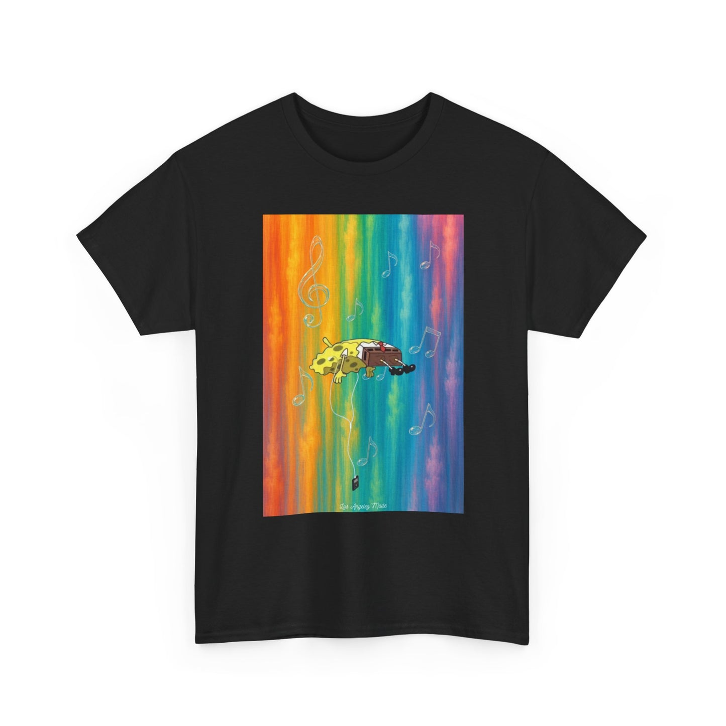 Los Angelez Made x Spongebob Music Is Life Unisex Heavy Cotton T-Shirt
