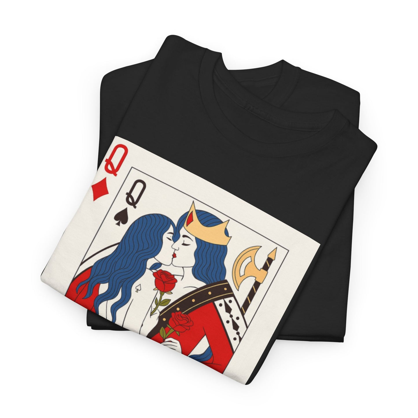 Los Angelez Made x Two Queens Card Unisex Heavy Cotton T-Shirt