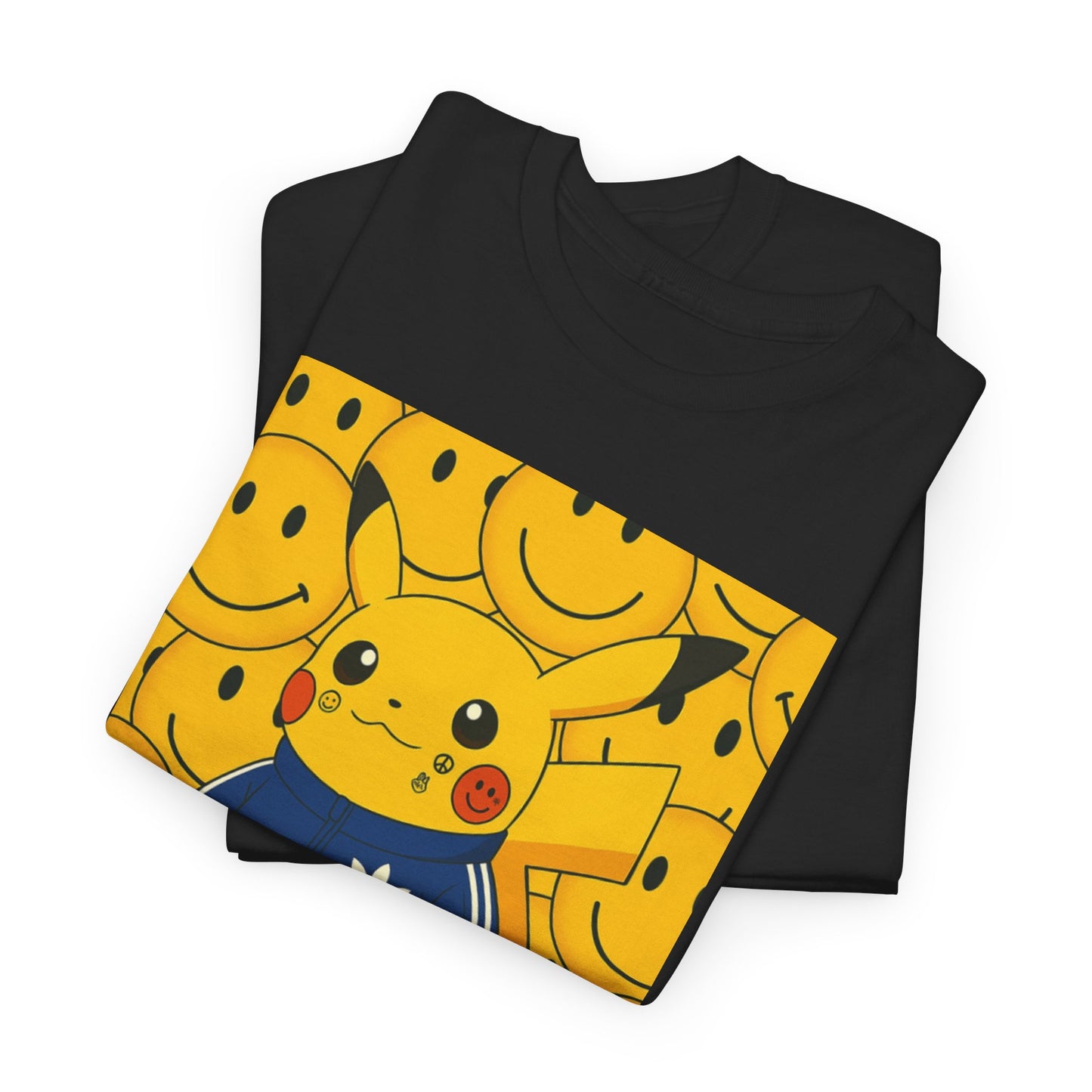 Los Angelez Made x Pika Smiley Face Unisex Heavy Cotton T-Shirt
