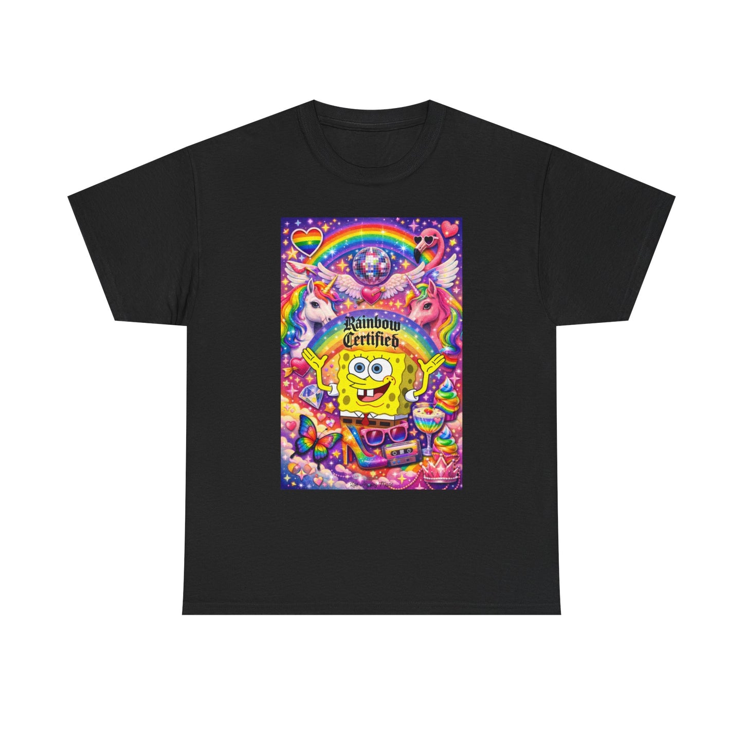 Los Angelez Made x Gay SpongeBob ''Rainbow Certified'' Unisex Heavy Cotton T-Shirt