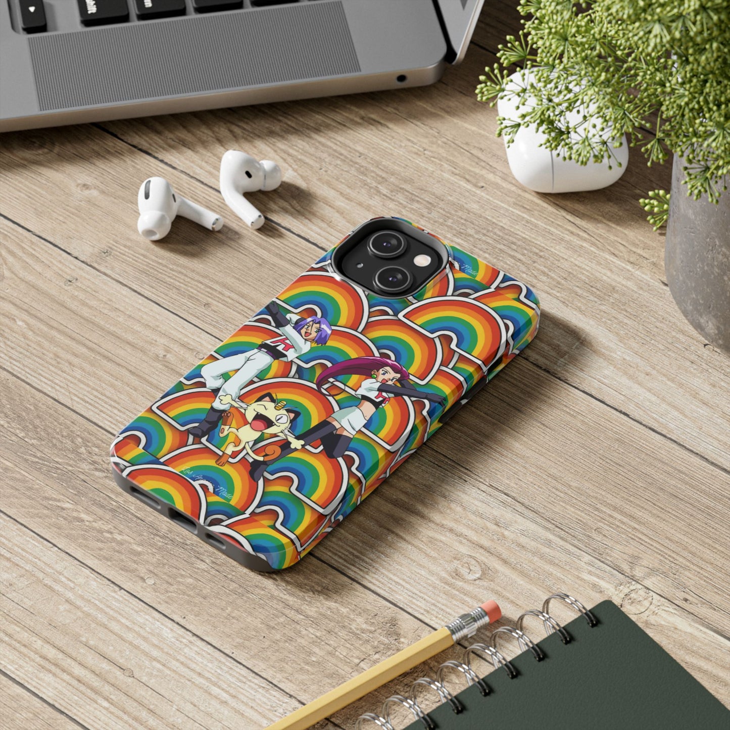 Los Angelez Made x Team Rocket Rainbow Emoji Tough Phone Case