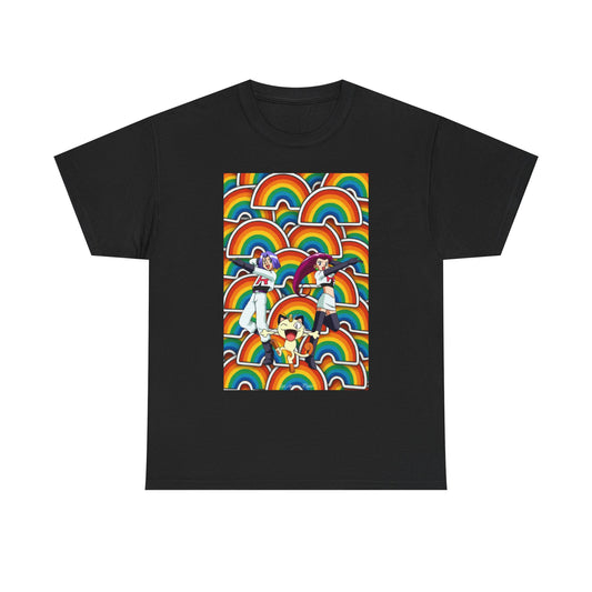 Los Angelez Made x Team Rocket Rainbow Emoji Unisex Heavy Cotton T-Shirt