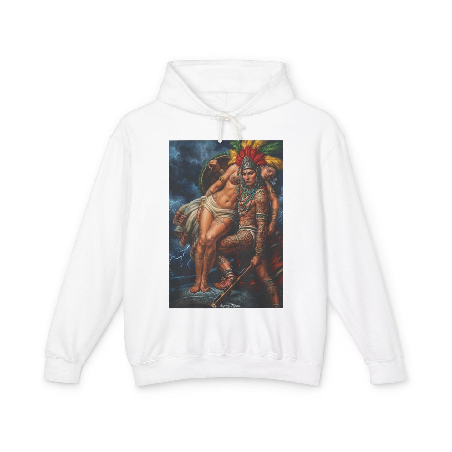 Los Angelez Made x Aztec Lesbian Pride Hoodie Unisex Lightweight Hooded Sweatshirt