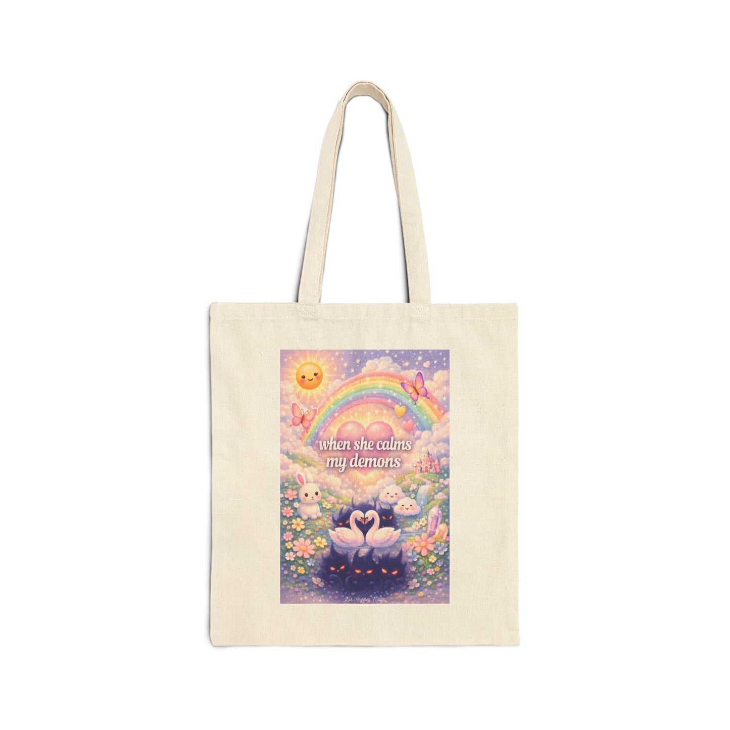 Los Angelez Made x ''When She Calms My Demons'' Canvas Tote Bag