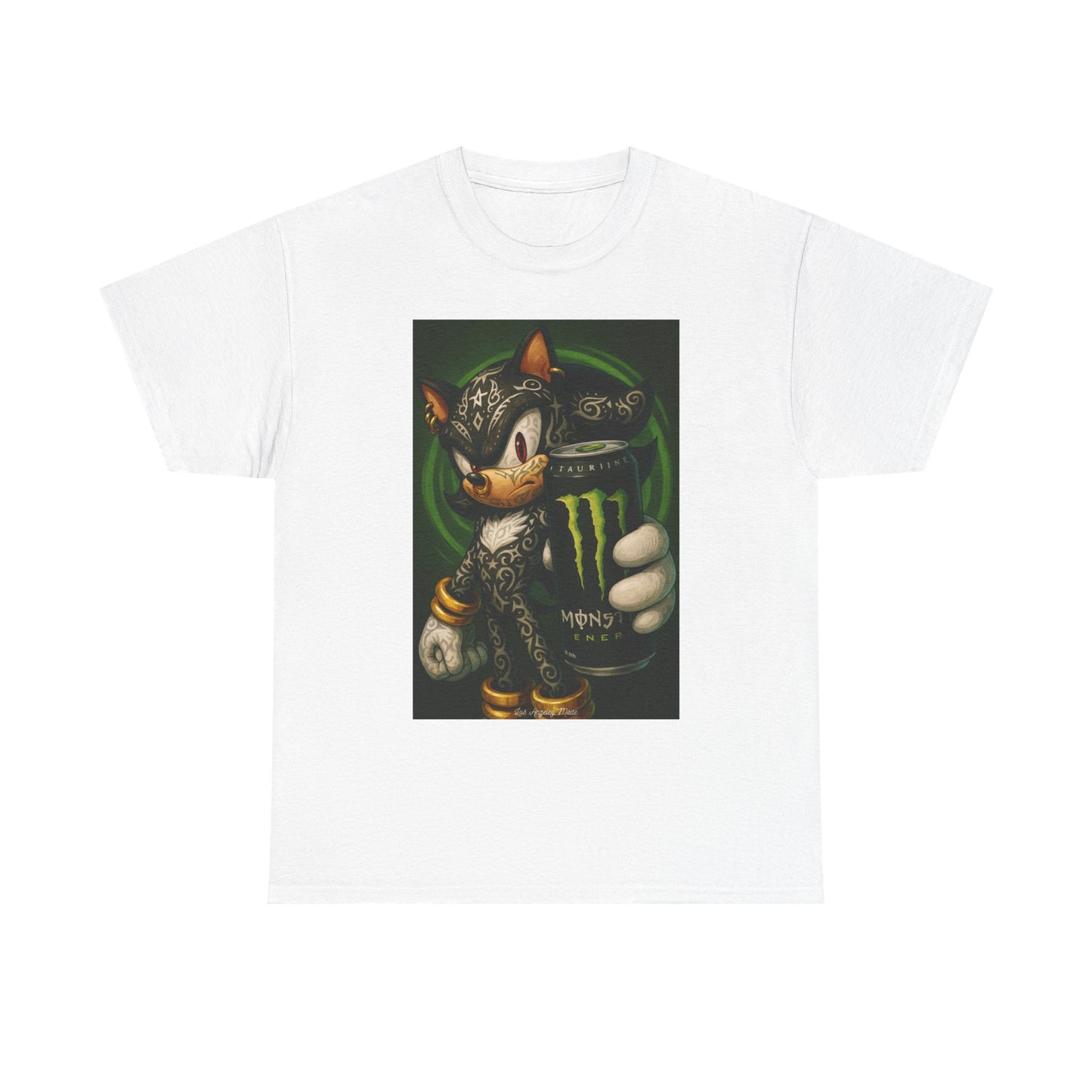 Los Angelez Made x Sonic Monster Energy Unisex Heavy Cotton T-Shirt