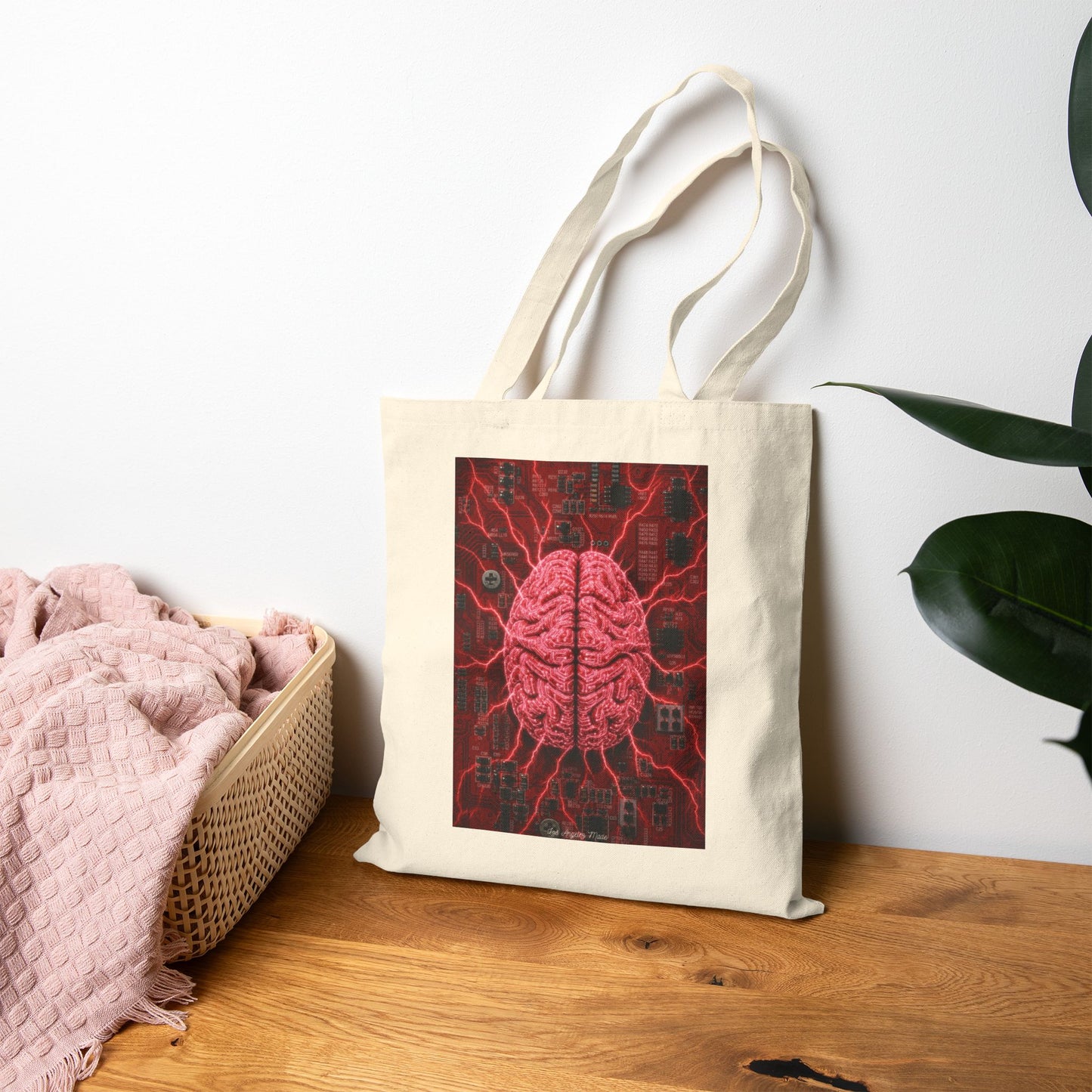 Los Angelez Made x Neural Circuit Canvas Tote Bag