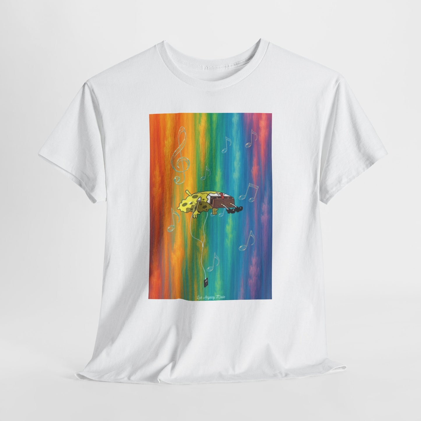 Los Angelez Made x Spongebob Music Is Life Unisex Heavy Cotton T-Shirt