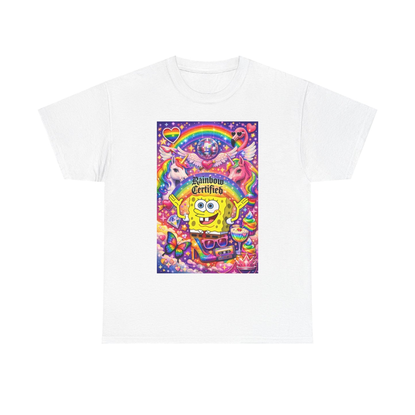 Los Angelez Made x Gay SpongeBob ''Rainbow Certified'' Unisex Heavy Cotton T-Shirt