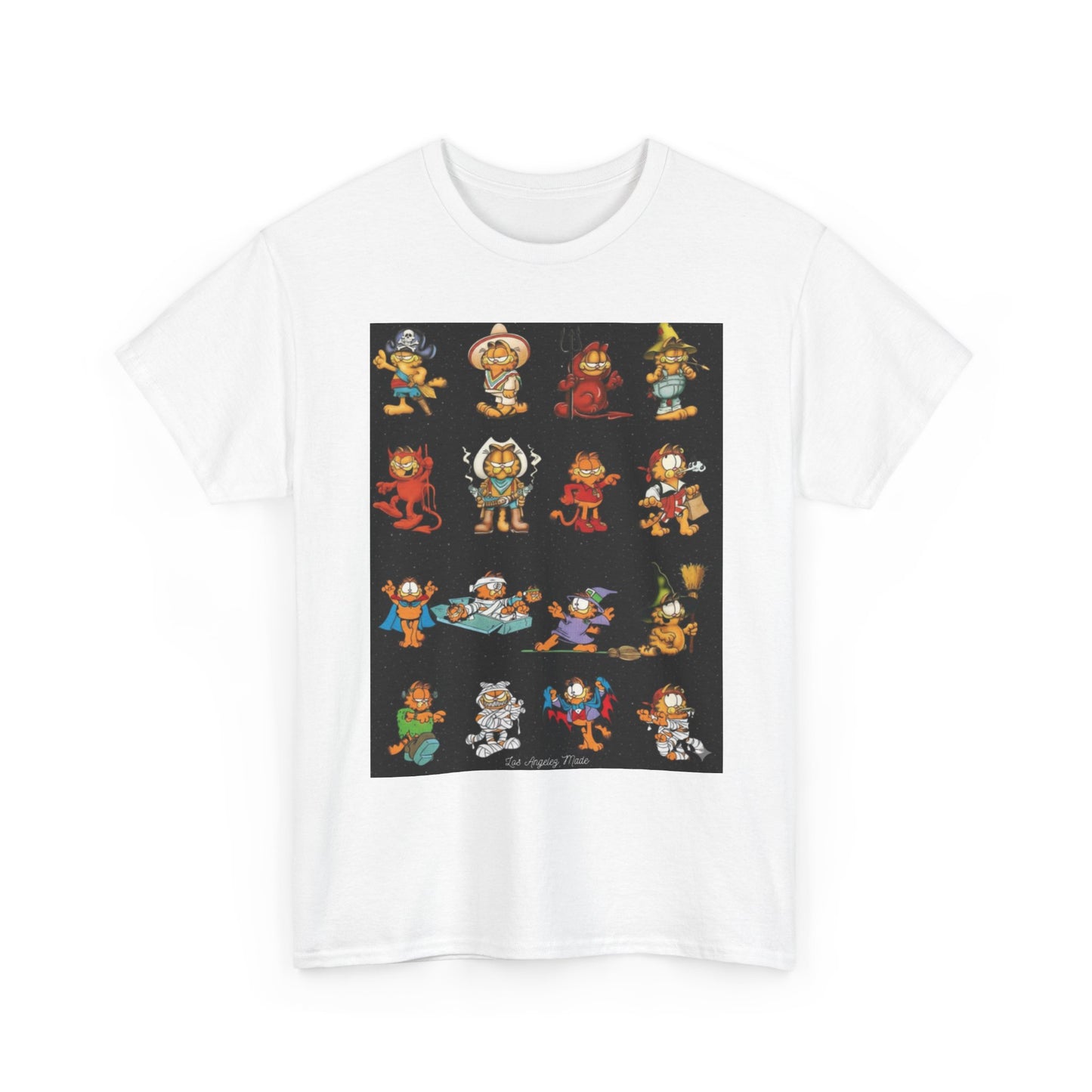 Los Angelez Made x Garfield Halloween Sticker Sheet Unisex Heavy Cotton T-Shirt