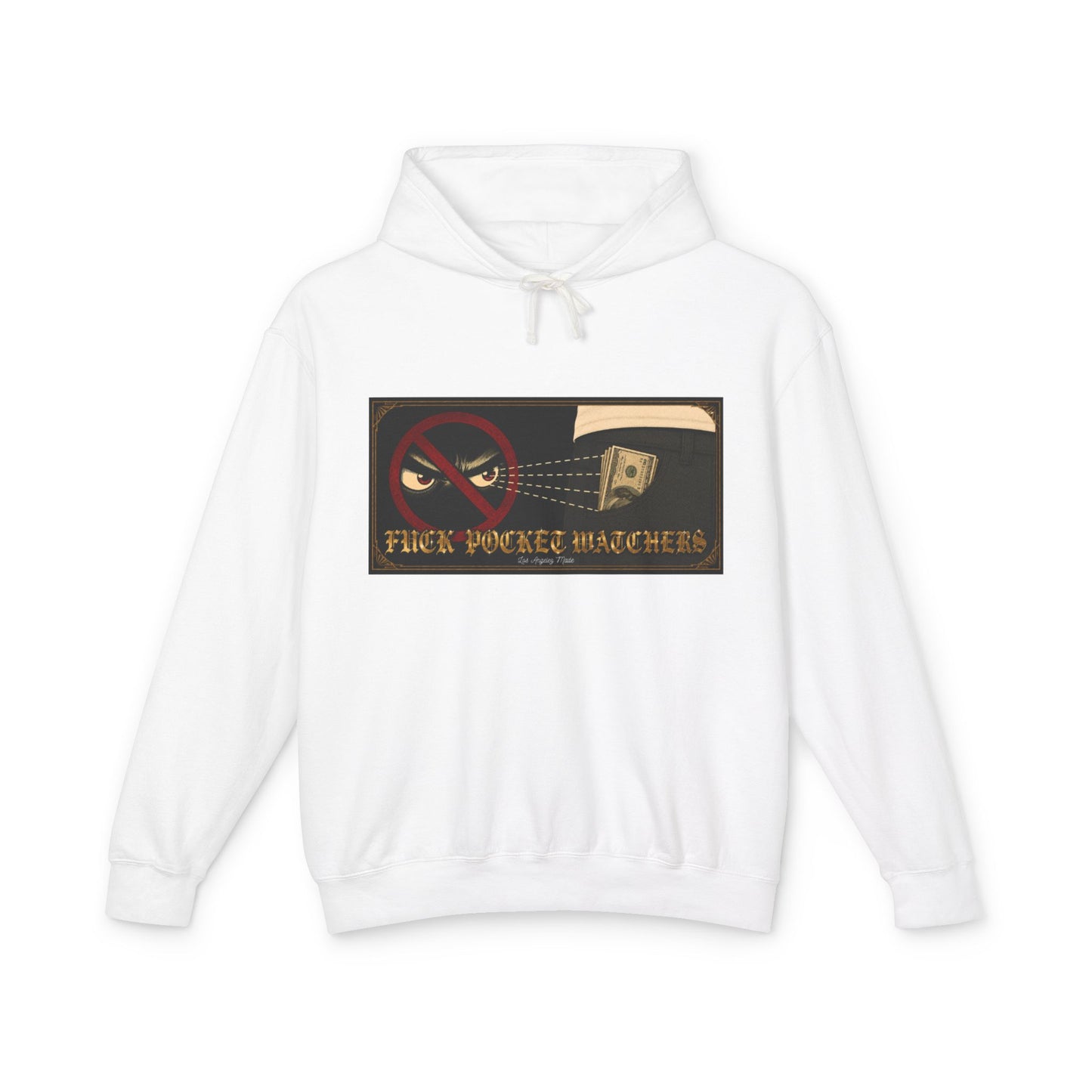 Los Angelez Made x Fuck Pocket Watchers Hoodie Unisex Lightweight Hooded Sweatshirt