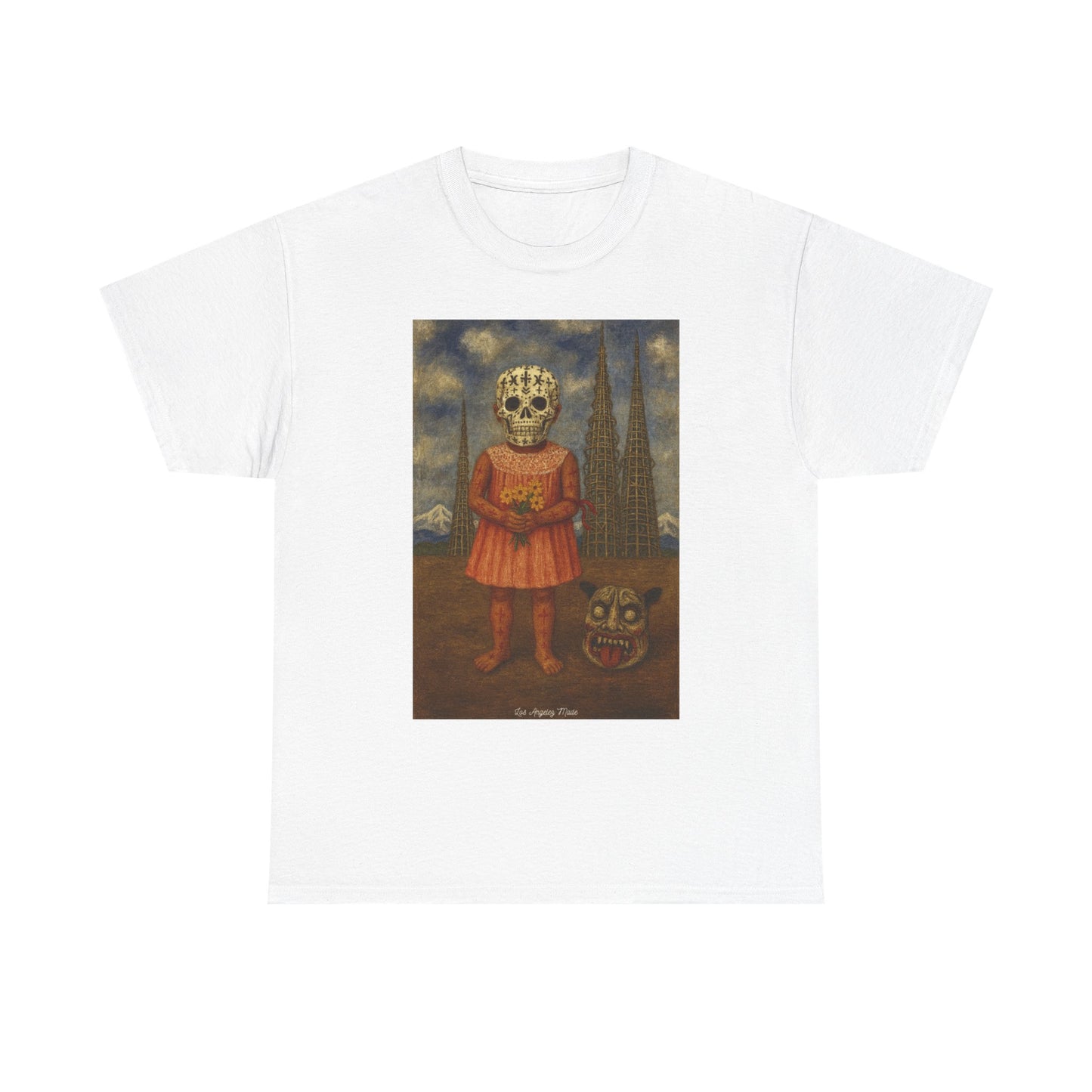 Los Angelez Made x Girl With Death Mask Unisex Heavy Cotton T-Shirt