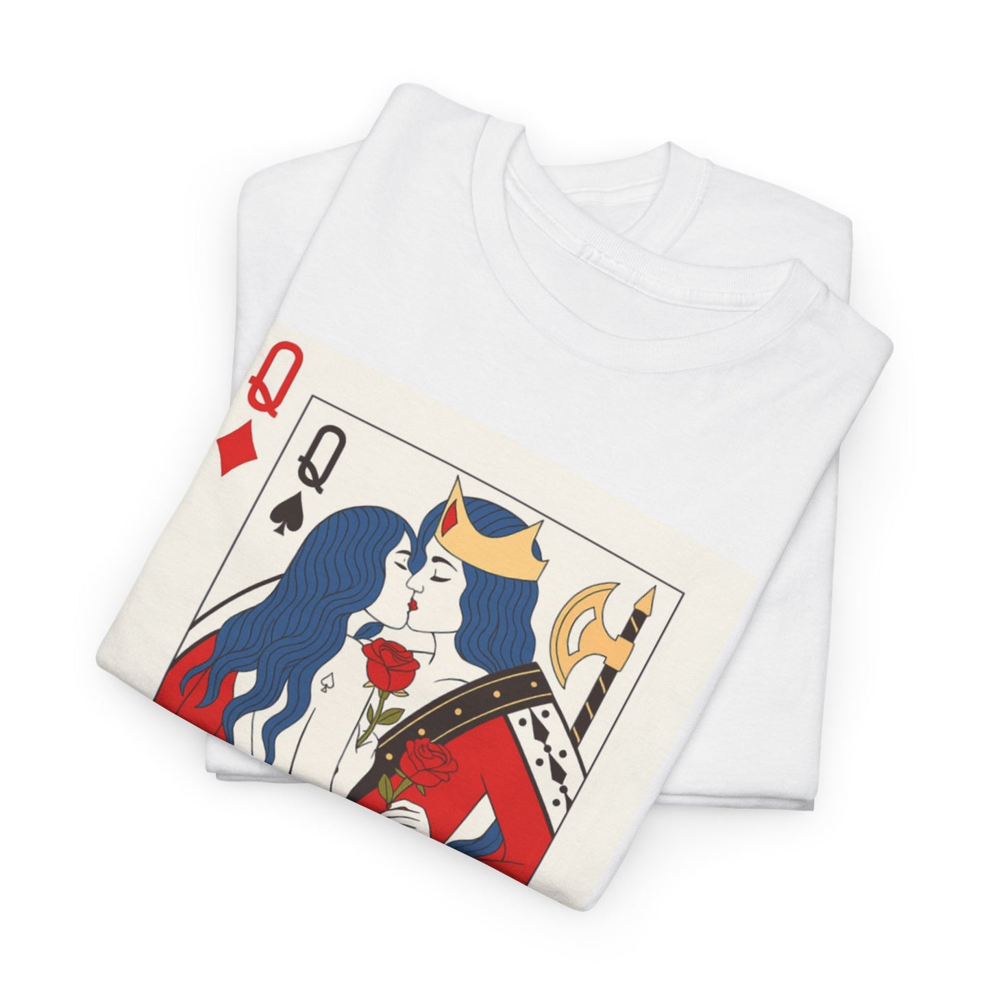 Los Angelez Made x Two Queens Card Unisex Heavy Cotton T-Shirt