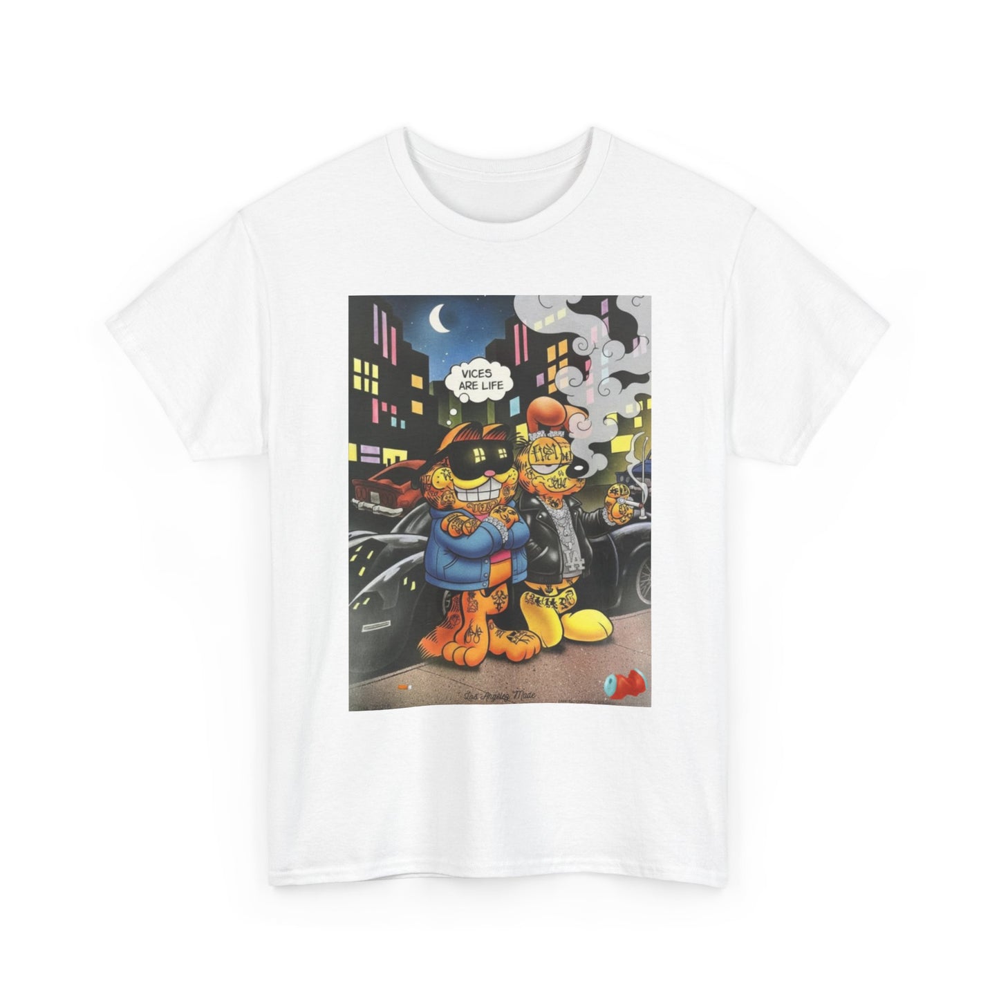 Los Angelez Made x Garfield & Odie Unisex Heavy Cotton T-Shirt