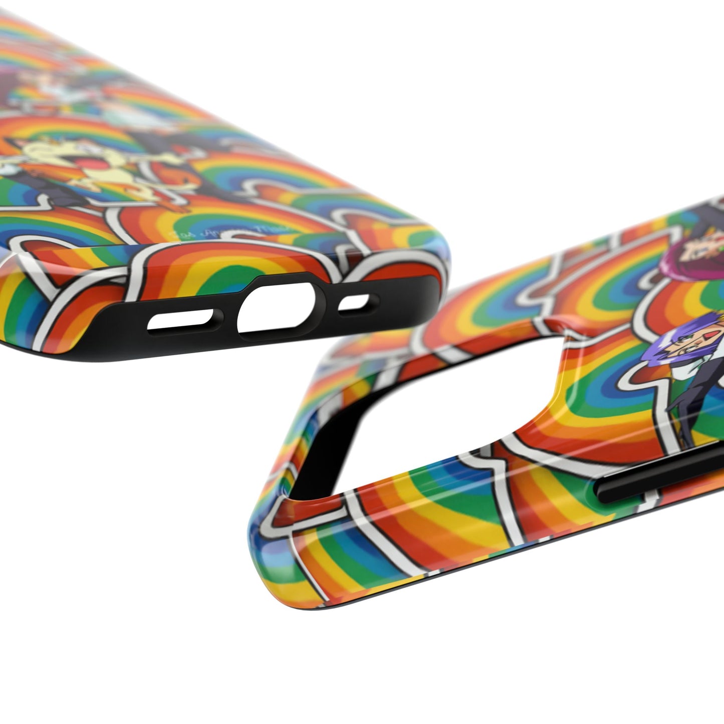 Los Angelez Made x Team Rocket Rainbow Emoji Tough Phone Case