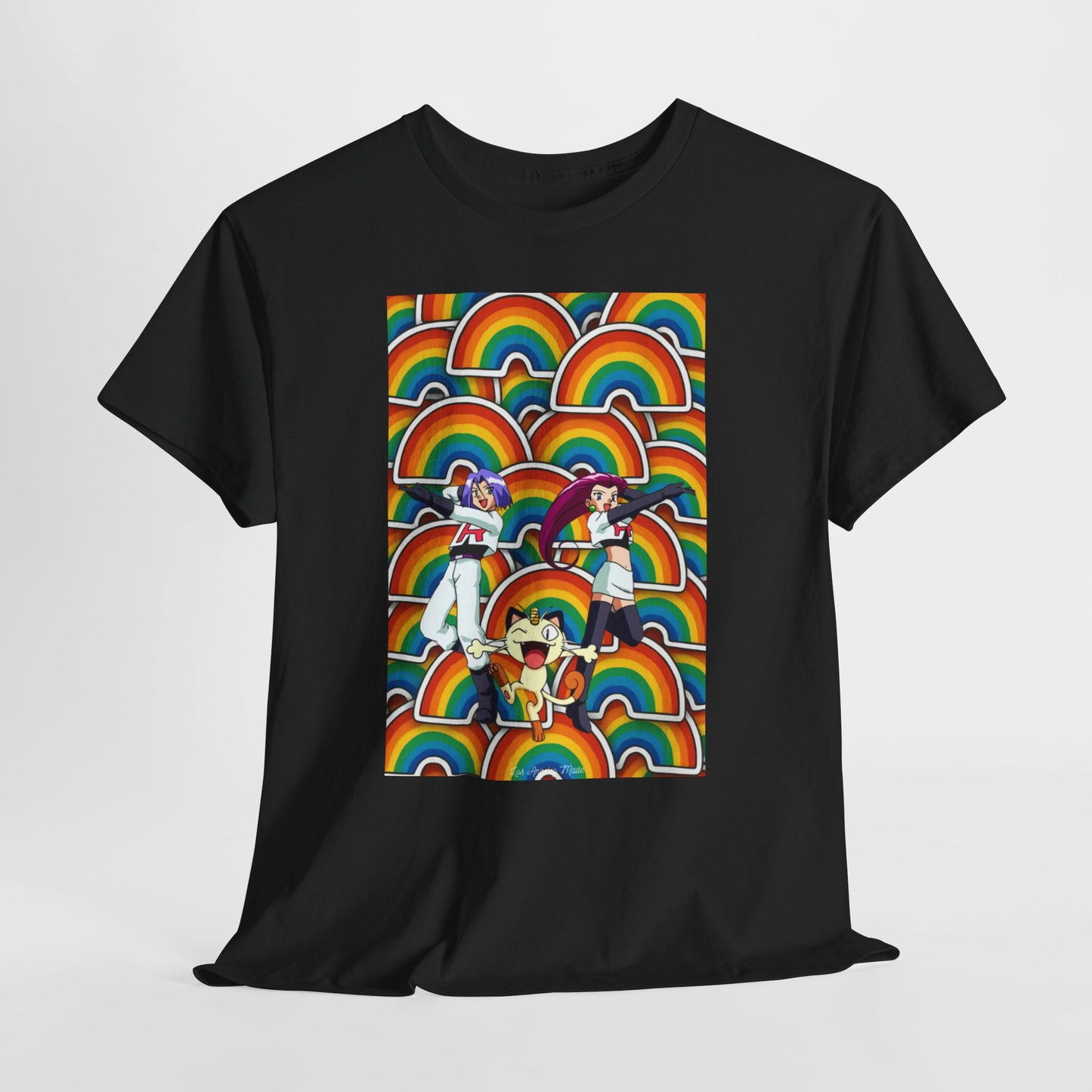 Los Angelez Made x Team Rocket Rainbow Emoji Unisex Heavy Cotton T-Shirt