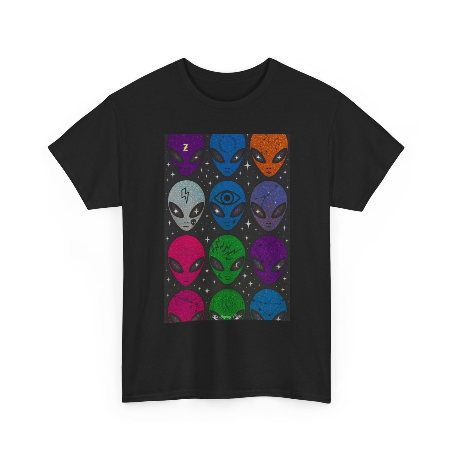 Los Angelez Made x Y2K Alien Sticker Sheet Unisex Heavy Cotton T-Shirt