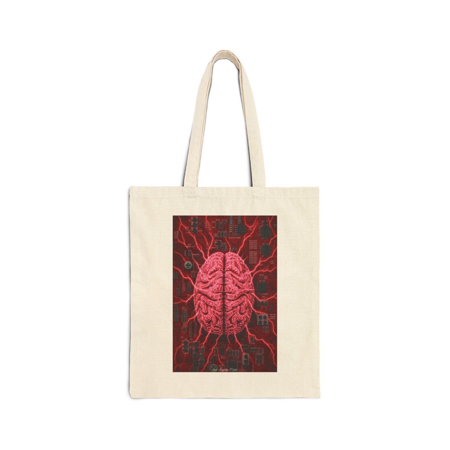 Los Angelez Made x Neural Circuit Canvas Tote Bag