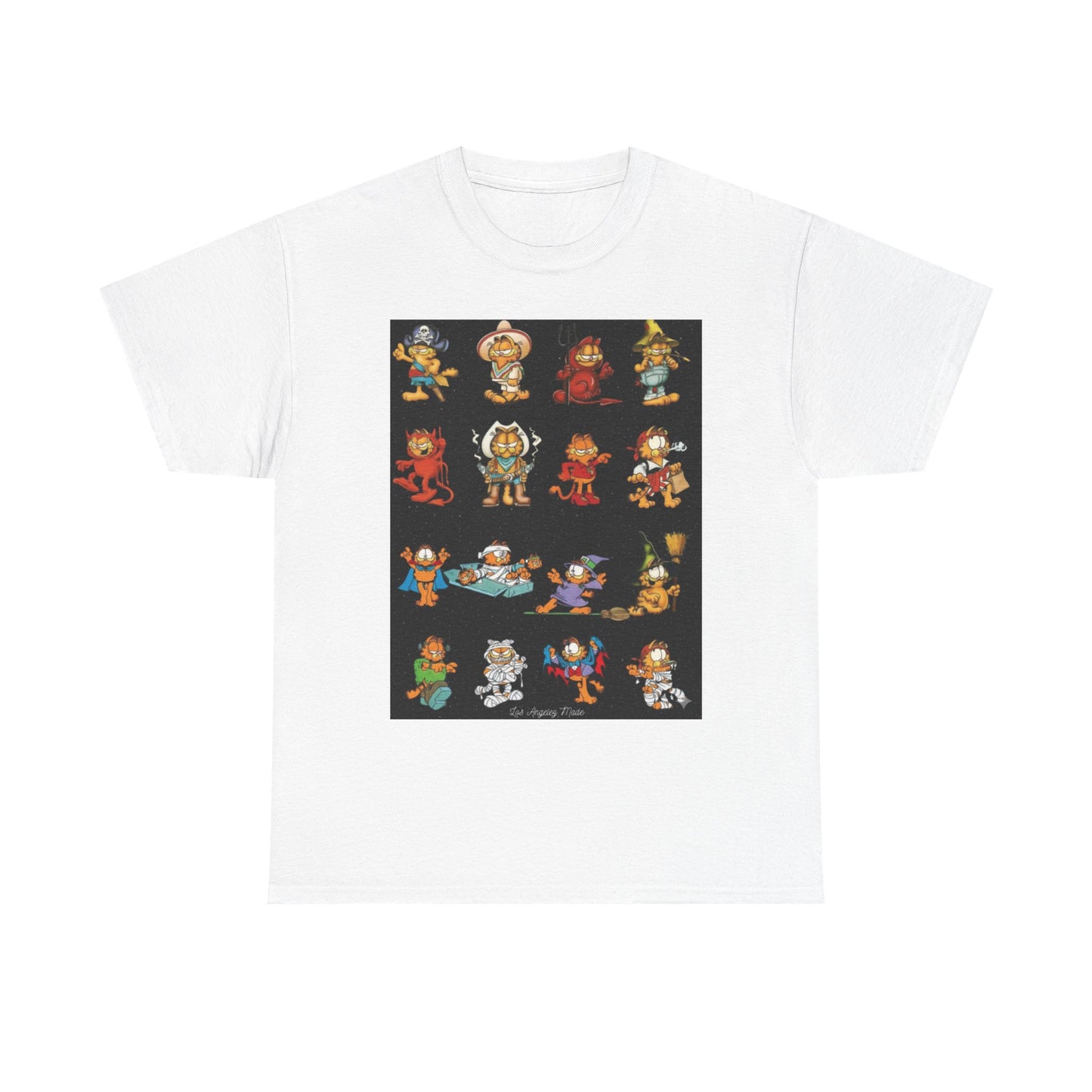 Los Angelez Made x Garfield Halloween Sticker Sheet Unisex Heavy Cotton T-Shirt