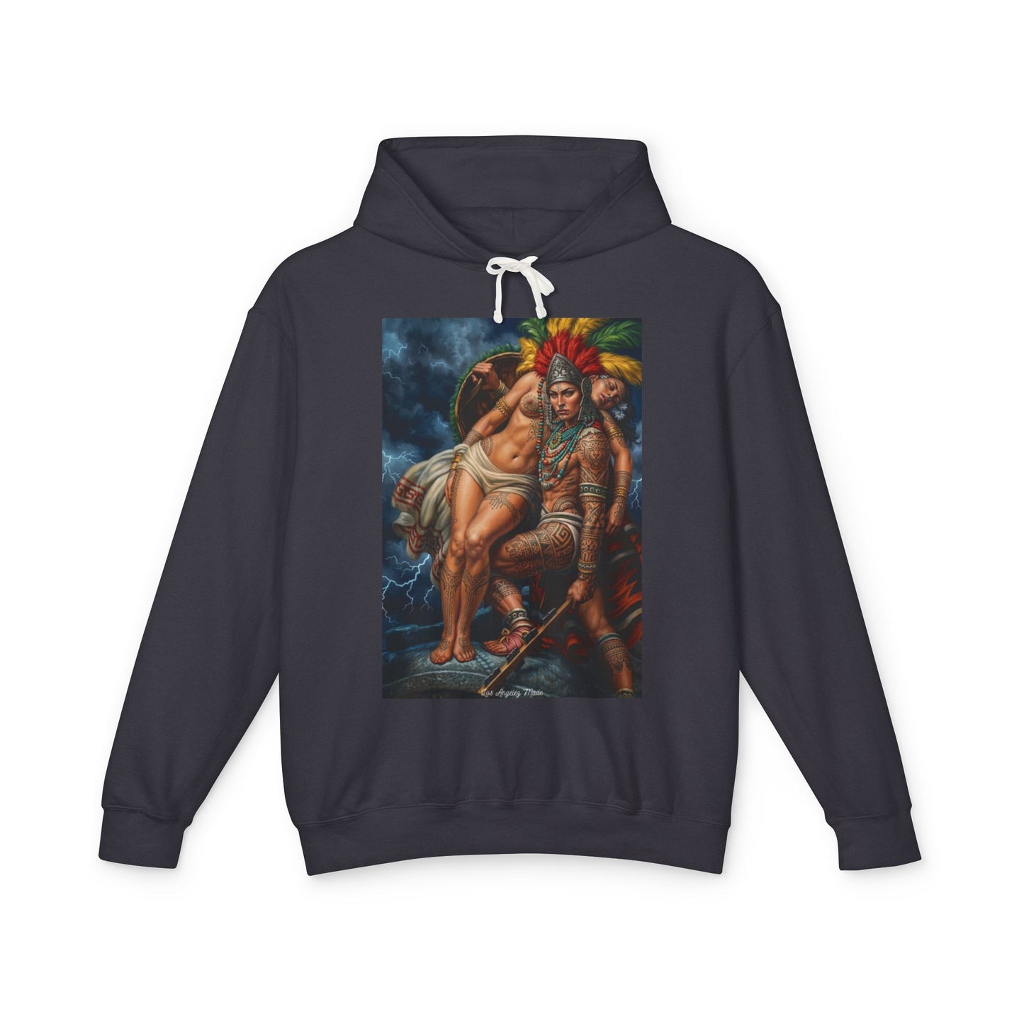 Los Angelez Made x Aztec Lesbian Pride Hoodie Unisex Lightweight Hooded Sweatshirt