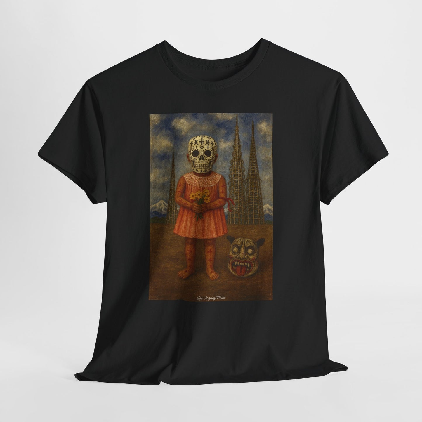 Los Angelez Made x Girl With Death Mask Unisex Heavy Cotton T-Shirt