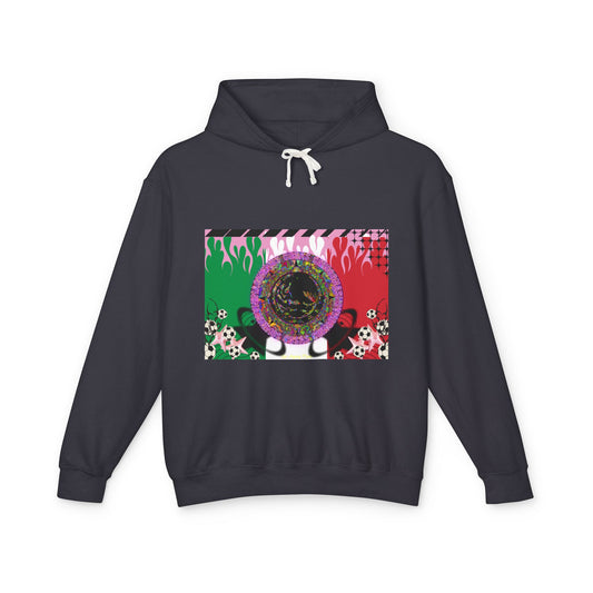 Los Angelez Made x Mexican Flag Hoodie Unisex Lightweight Hooded Sweatshirt