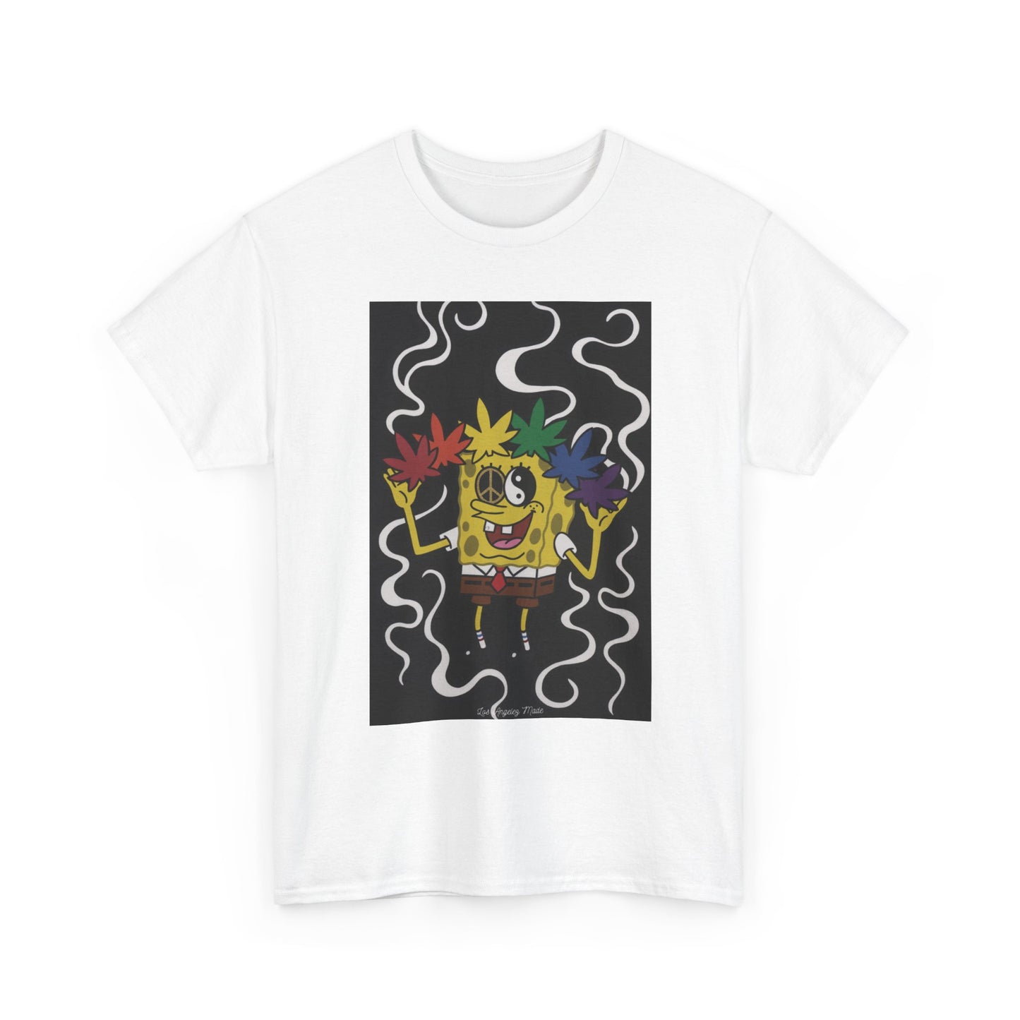 Los Angelez Made x Psychedelic Spongebob Squarepants  Unisex Heavy Cotton T-Shirt