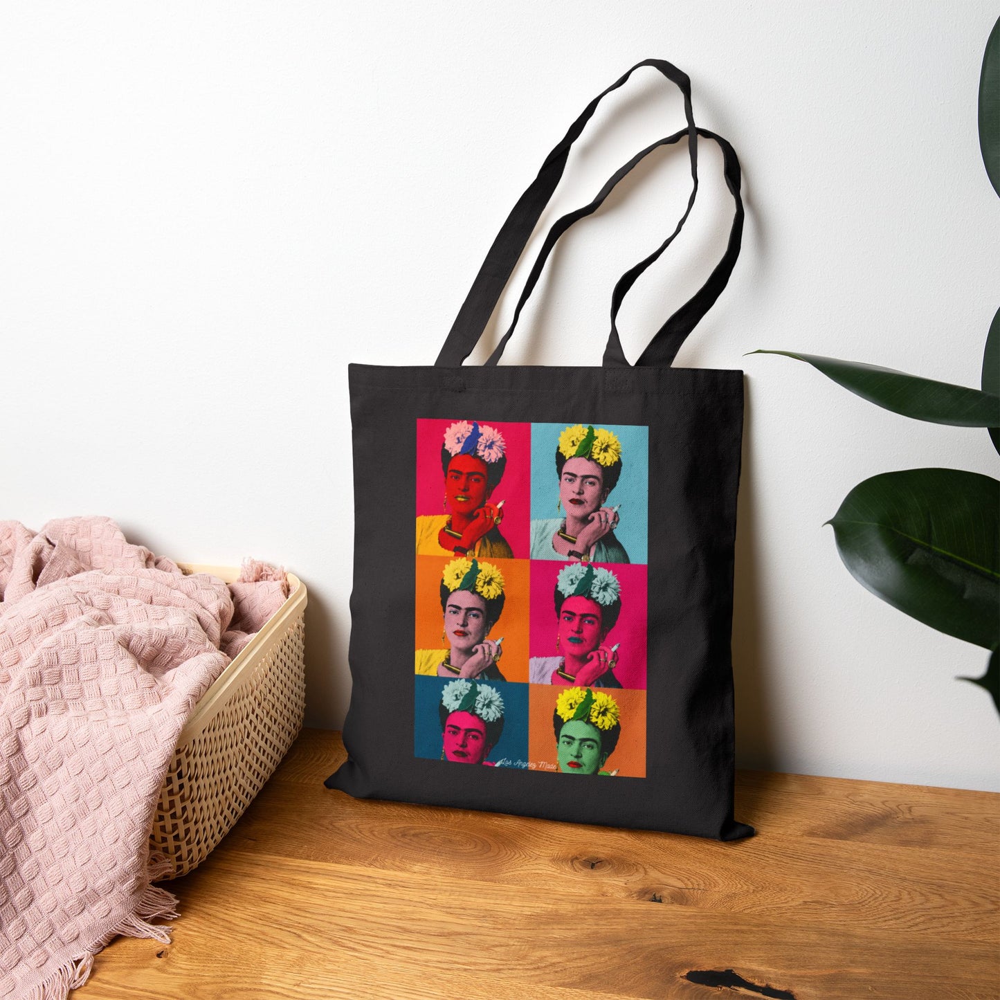 Los Angelez Made x Frida Kahlo Warhol Canvas Tote Bag