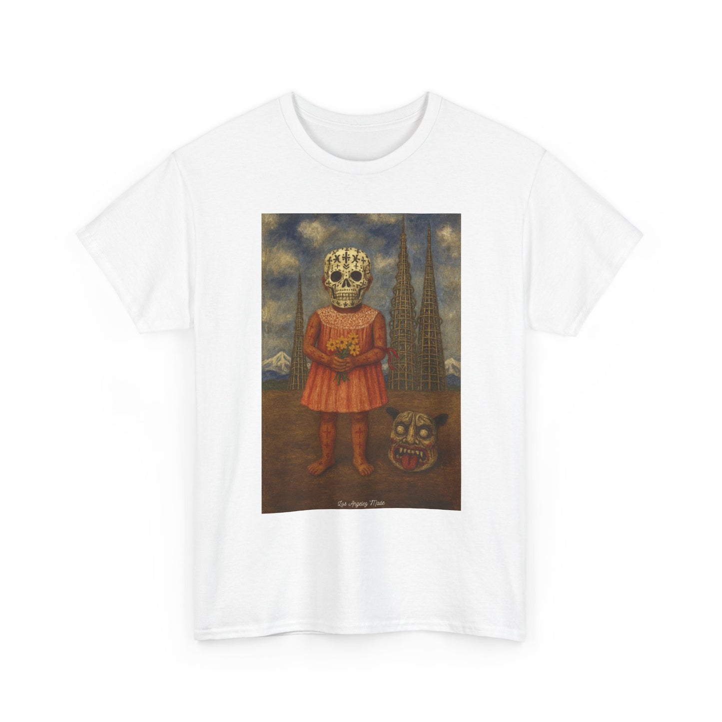 Los Angelez Made x Girl With Death Mask Unisex Heavy Cotton T-Shirt