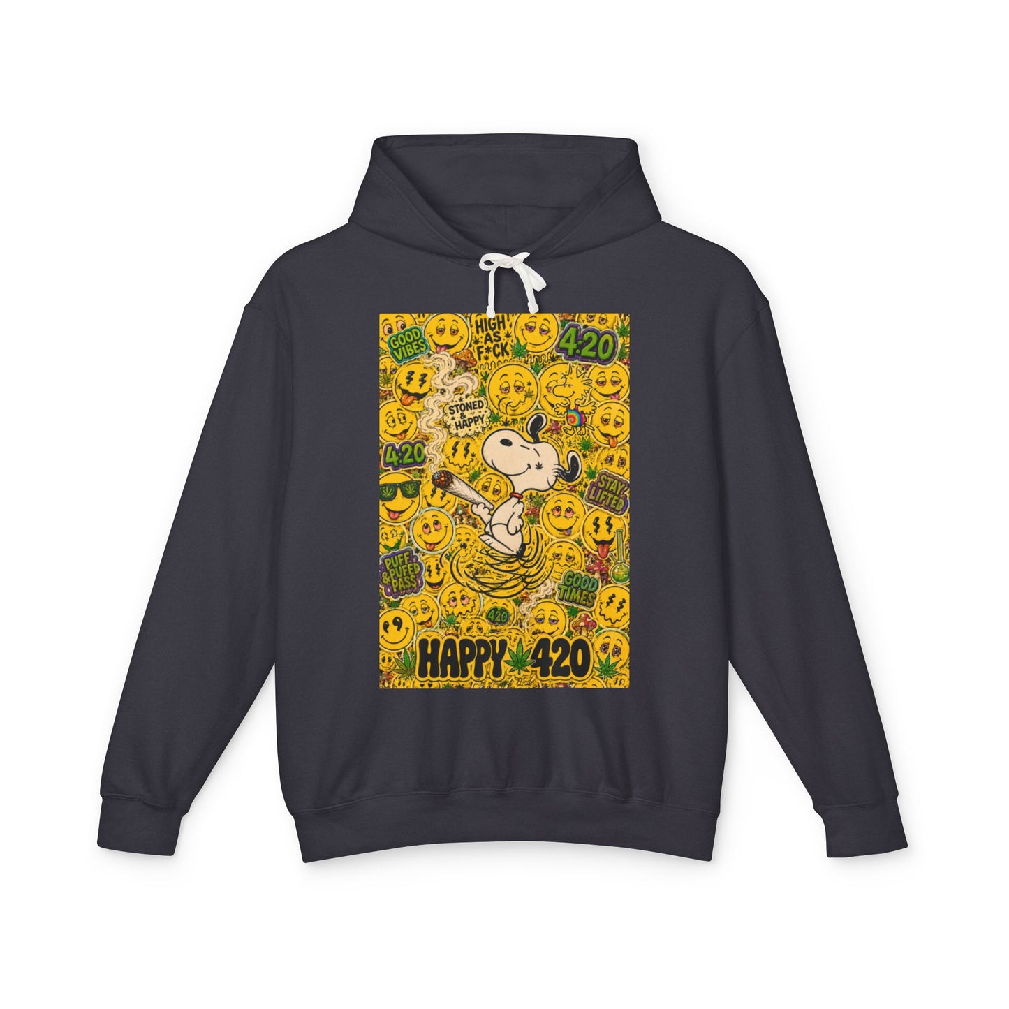 Los Angelez Made x 420 Happy Snoopy Hoodie Unisex Lightweight Hooded Sweatshirt