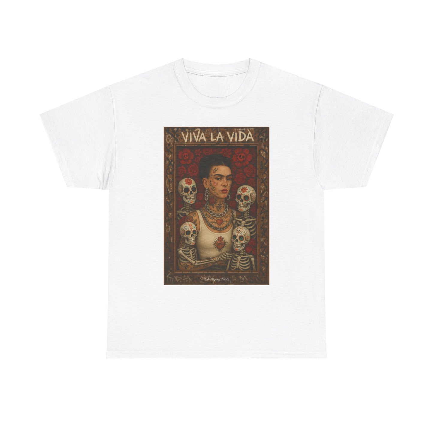 Los Angelez Made x Frida Kahlo Framed Unisex Heavy Cotton T-Shirt