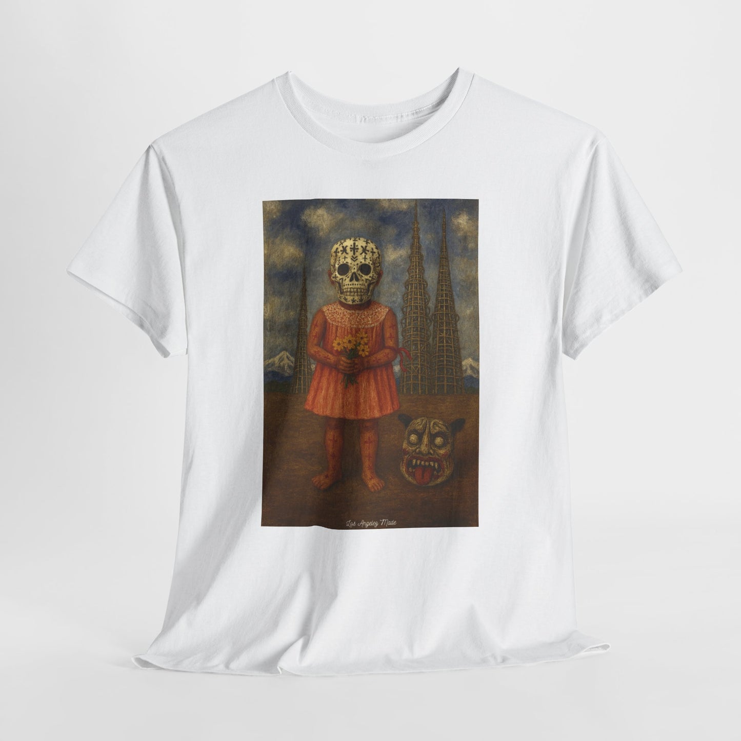Los Angelez Made x Girl With Death Mask Unisex Heavy Cotton T-Shirt