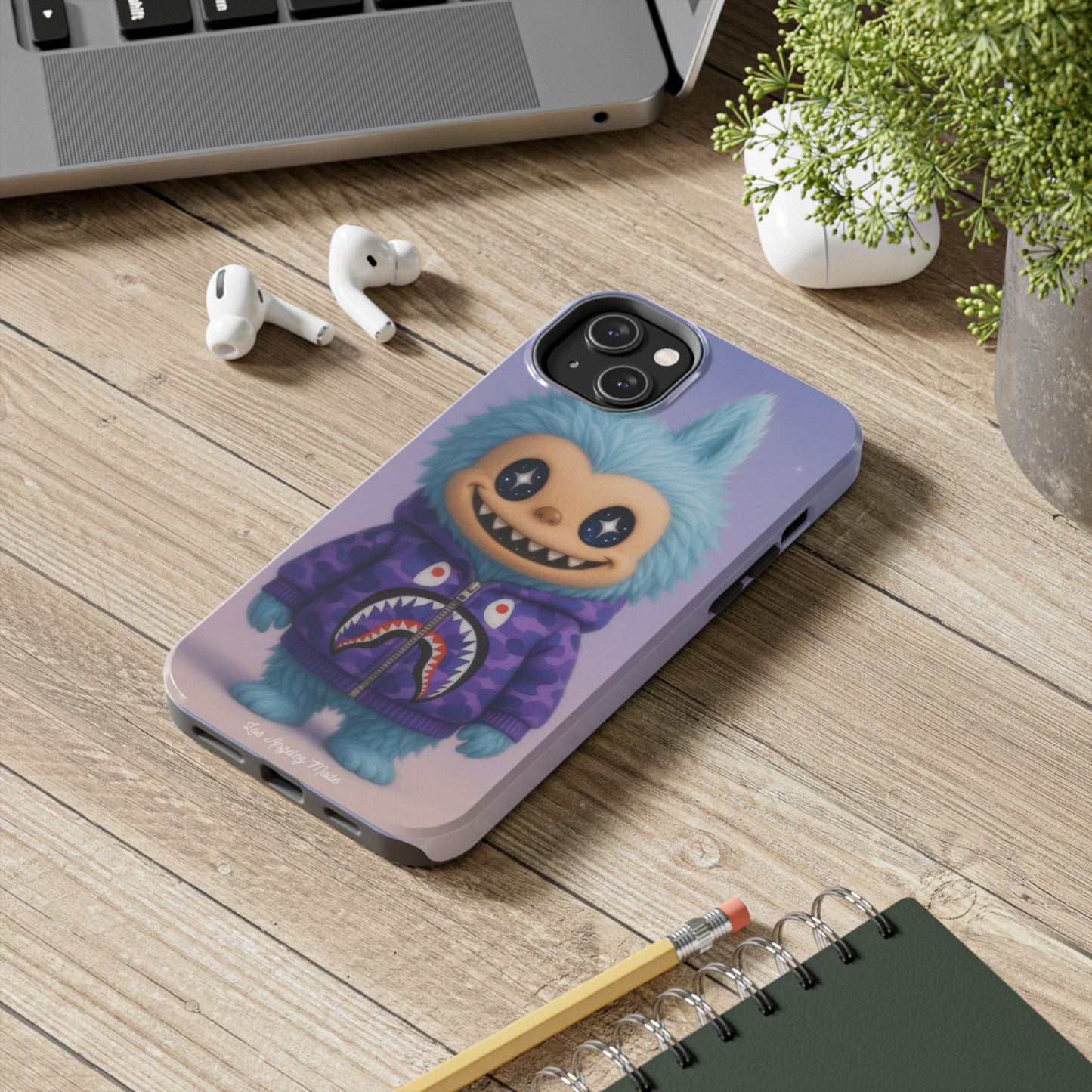 Los Angelez Made x Labubu BAPE Hoodie Tough Phone Case