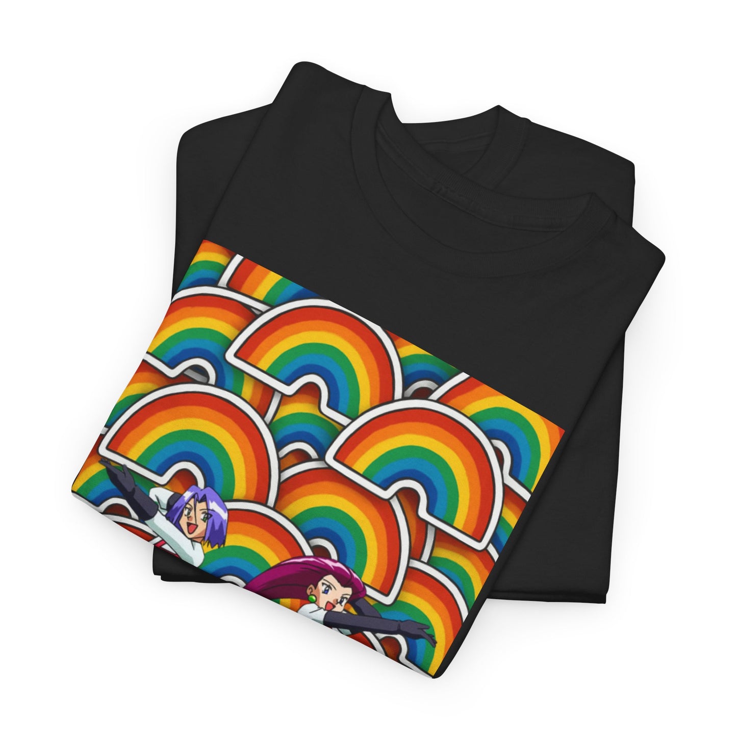 Los Angelez Made x Team Rocket Rainbow Emoji Unisex Heavy Cotton T-Shirt