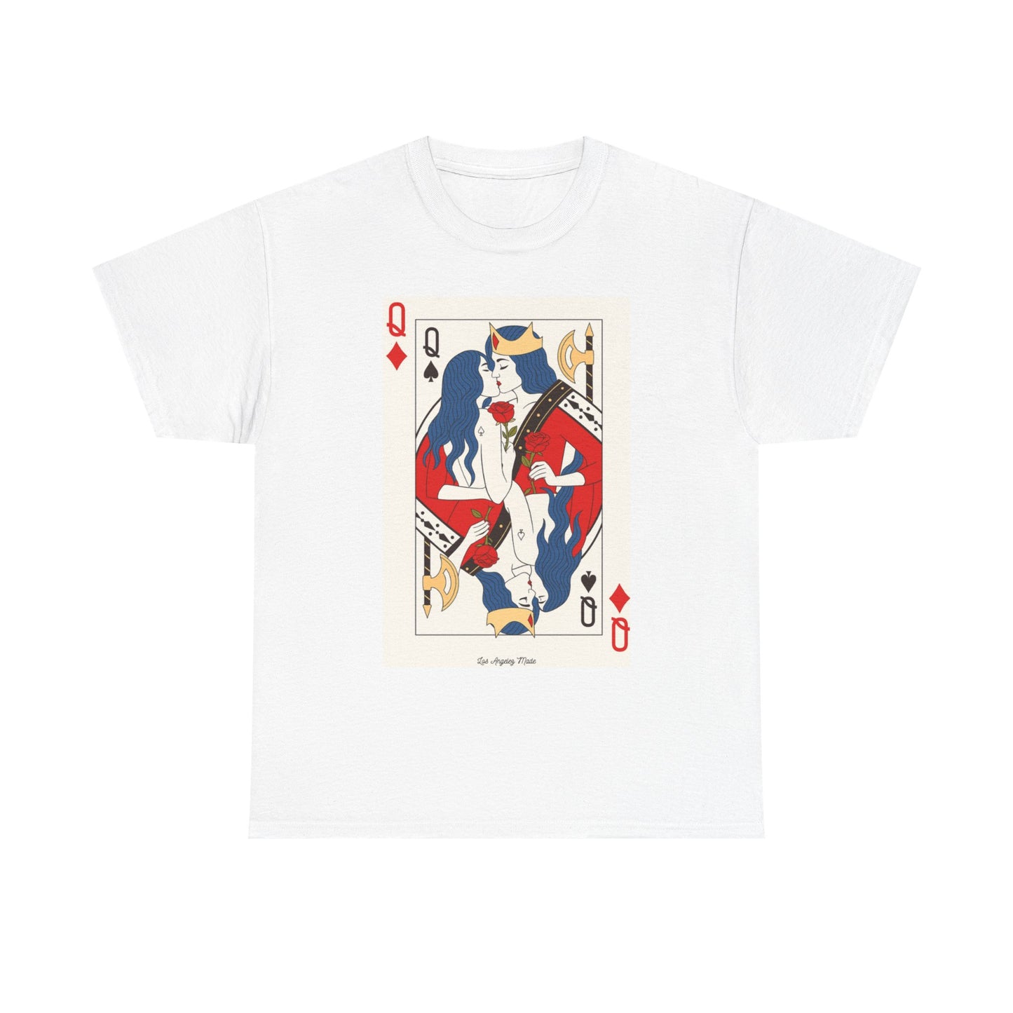 Los Angelez Made x Two Queens Card Unisex Heavy Cotton T-Shirt
